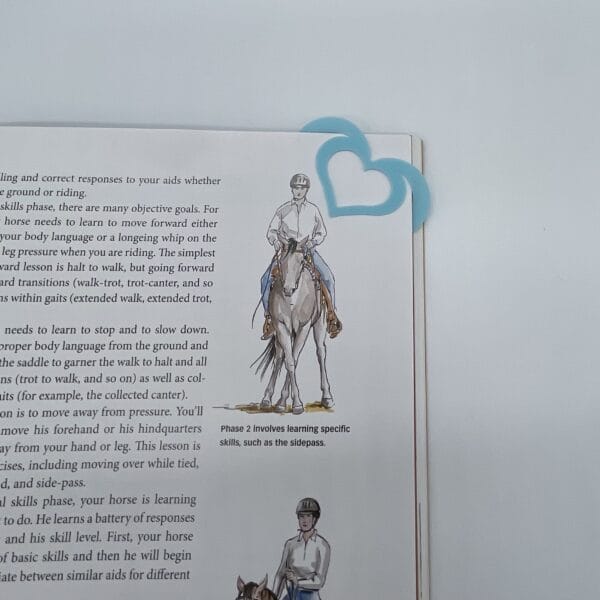 BookHeart bookmark in soft blue, perfect for quiet reading moments