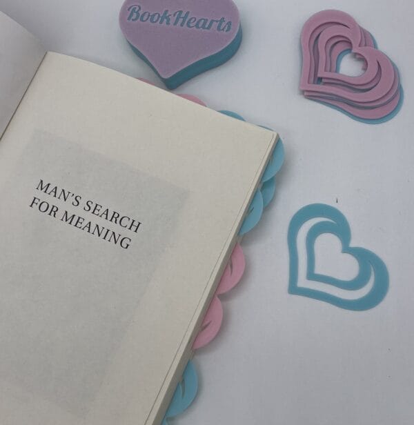 Small heart bookmark, perfect for adding personality to textbooks