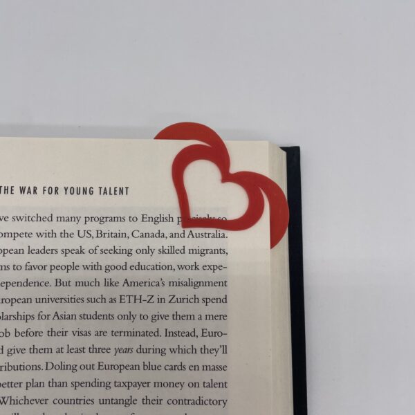 BookHeart bookmark in a festive red, perfect for stocking and for spreading holiday cheer