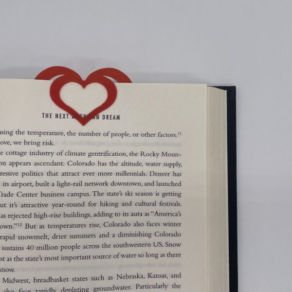 BookHeart bookmark in a festive red, perfect for spreading holiday cheer