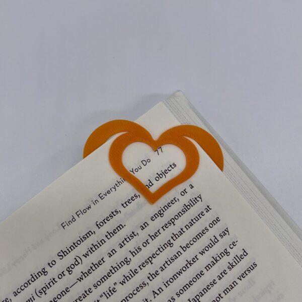 Heart bookmark, ideal for keeping place in children’s books